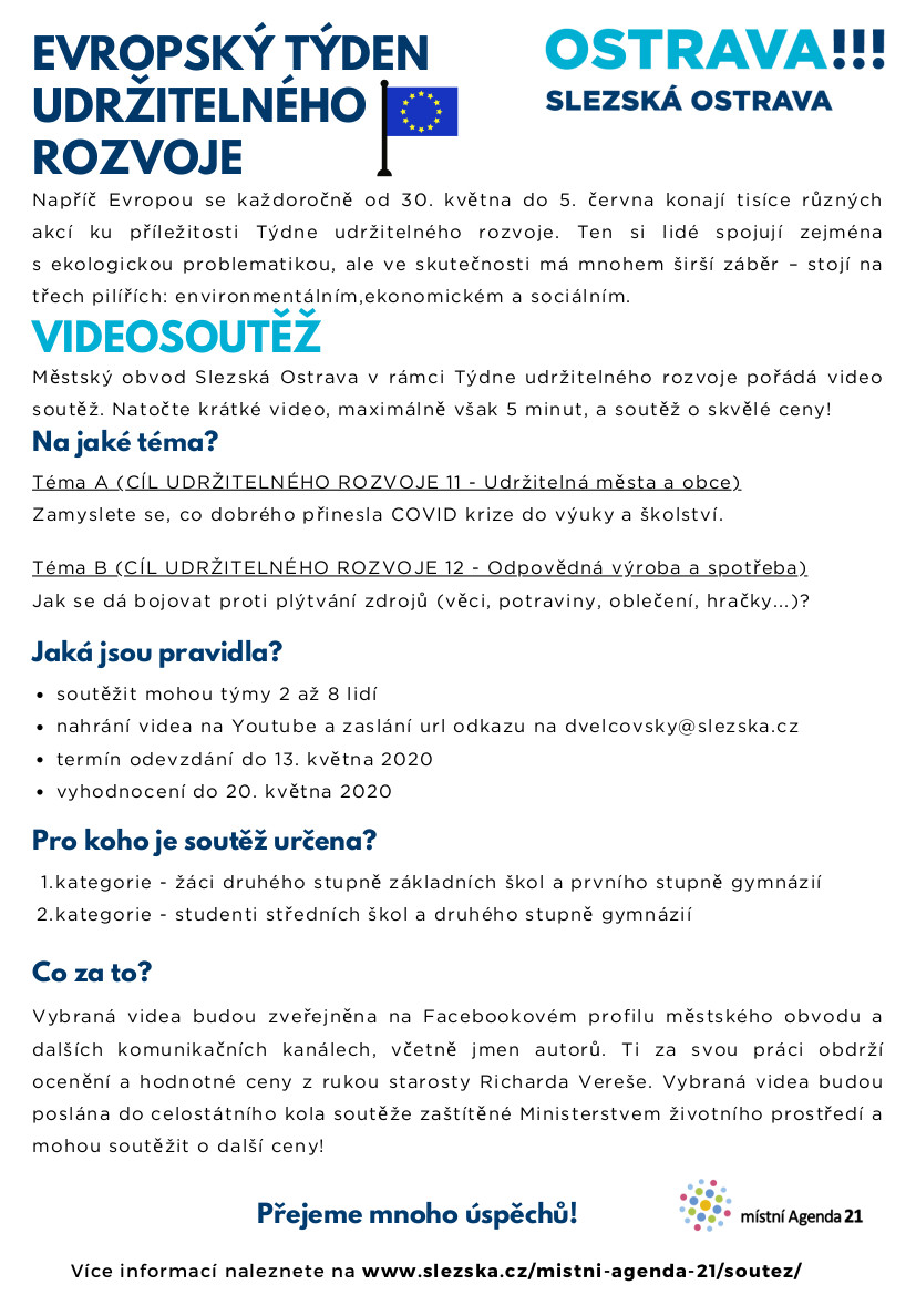 Evropský týden udržitelného rozvoje - videosoutěž
