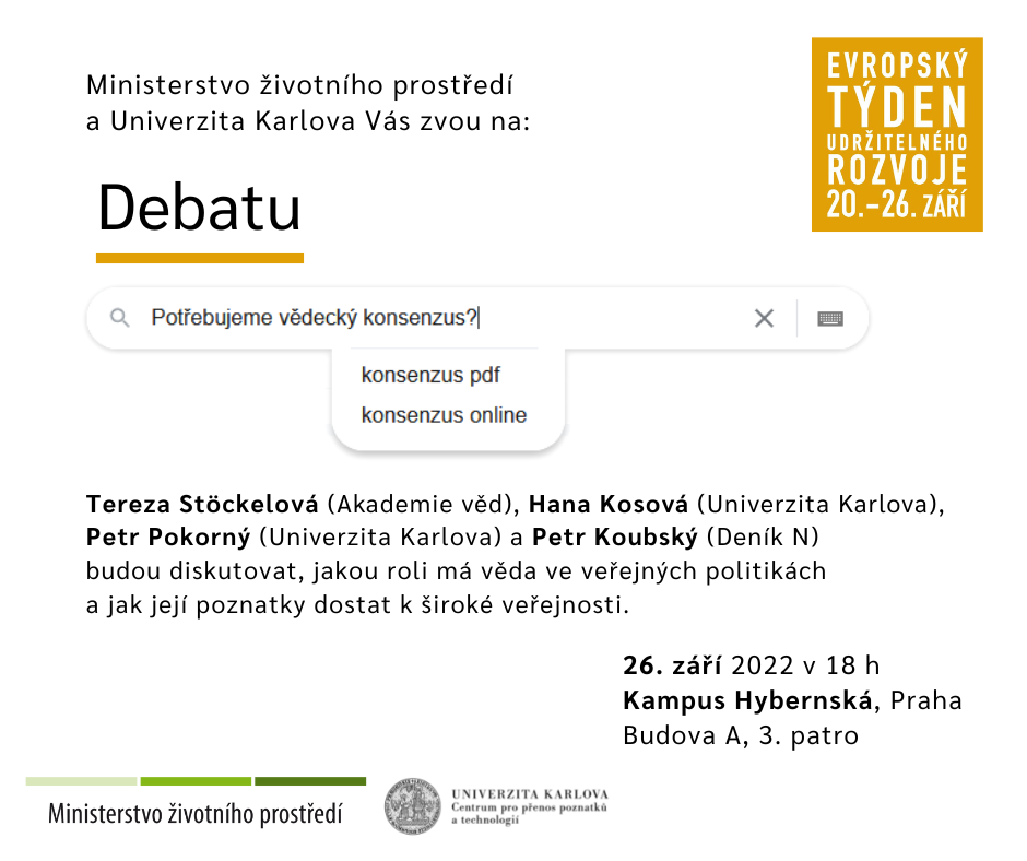 Debata: Potřebujeme vědecký konsenzus?