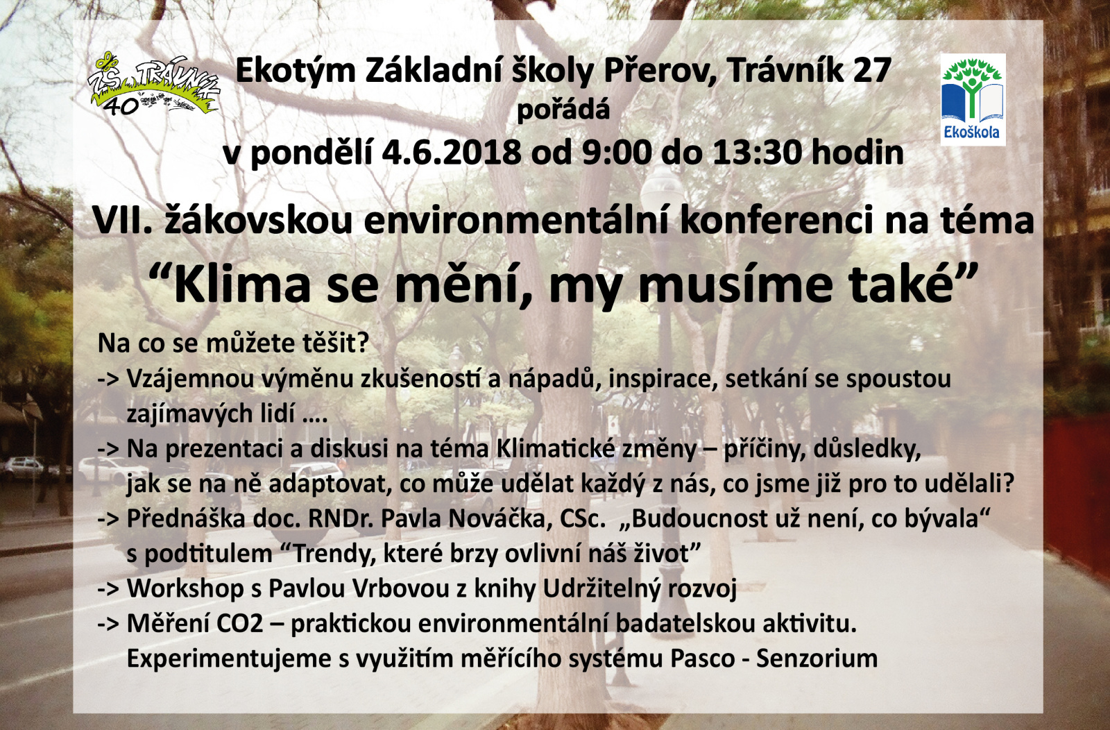 7. žákovská environmentální konference s tématem: Klima se mění, my musíme také