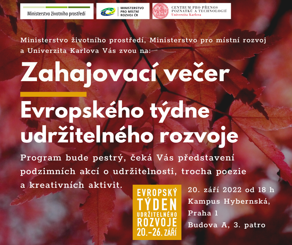 Zahajovací večer týdne udržitelnosti
