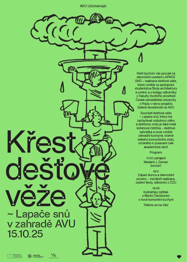 Křest dešťové věže – Lapače snů v zahradě AVU