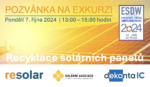 Exkurze linky na recyklaci solárních panelů